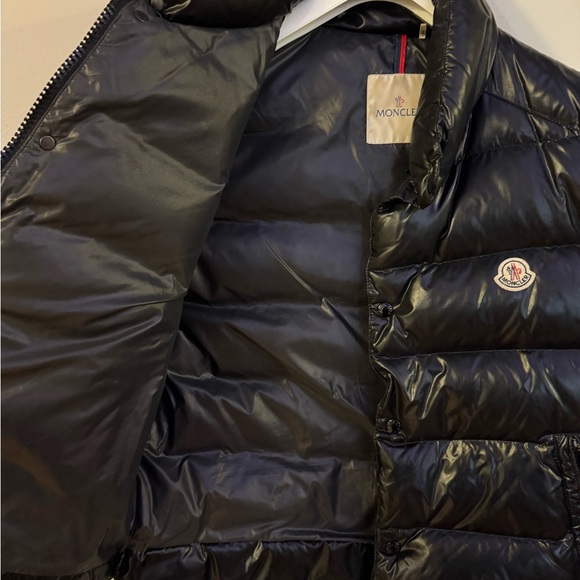 Moncler Tibb Shiny Black Puffer Vest for Men - Picture 3 of 5